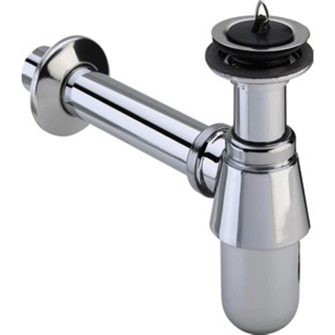 Viega bouchon universel siphon à gobelet avec tube mural 5/4 avec rosace chrome 0500577