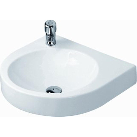 Duravit Architec Wastafel - 57.5x52 cm 1x kraagat links - wit 0297828