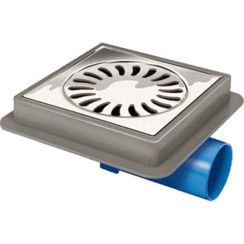Berg van den Abs siphon de sol avec grille en inox 14 6x14 6cm GA53143