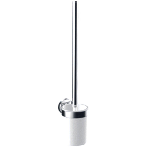 Emco Round Toiletborstelhouder - open - wandmontage - chroom/wit SW452869