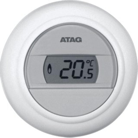 Atag Round Ruimtethermostaat H8.5xB8.5xD3cm diameter: 8.5cm Wit SW145324