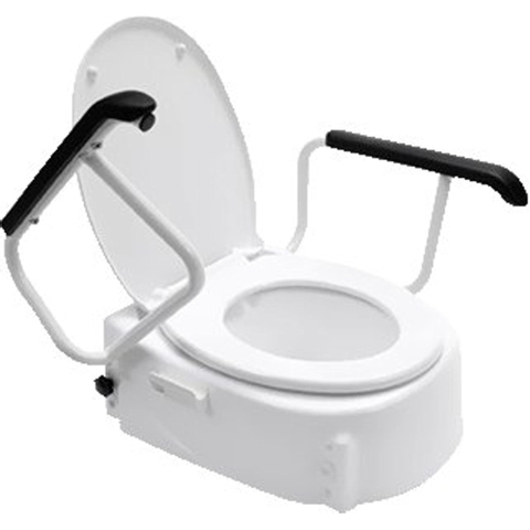 Handicare Linido toiletverhoger met armleggers en deksel (verhoogt de zithoogte met 85 125 of 165mm) 0607142