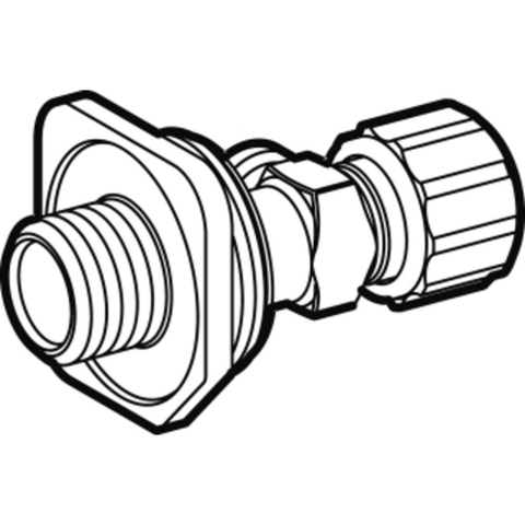 Geberit hoekstopkraan - voor wc element - geborsteld messing (goud) GA79880