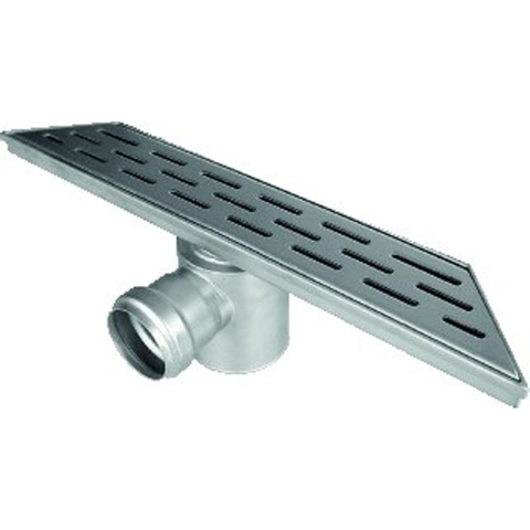 Aco Showerdrain d slot caniveau de douche 30x7cm h 11 5 ss sortie latérale 50mm inox GA69915