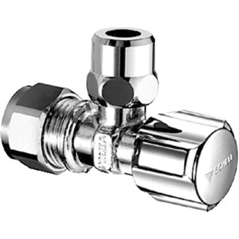 Schel robinet d'arrêt d'angle avec bouton 10x12mm chrome 0440256
