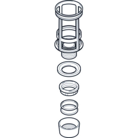 Geberit support de soupape complet - pour réservoir apparent modèle bas 0710156