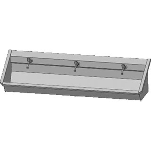 Intersan Sanilav wasgoot 180cm met 3 kranen inox 304 GA36158