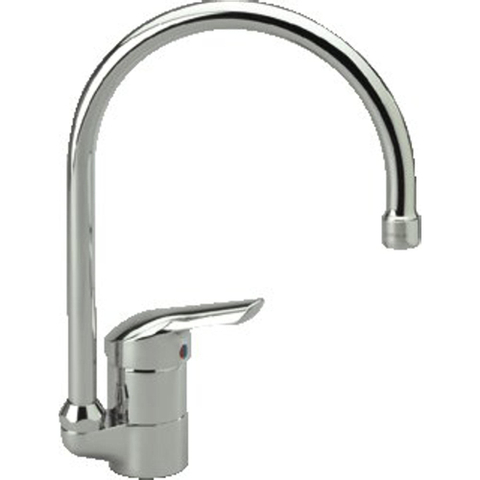 Venlo Nimbus New robinet de cuisine 1 levier avec bec tubulaire haut orientable et aérateur chrome 0426321