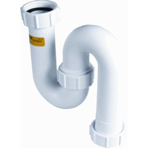 McAlpine Siphon tuyau en plastique modèle S avec marque de qualité KOMO 5/4x32mm blanc 0520594