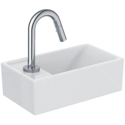 Ideal Standard Tempo pack lave-mains – 37 x 21 x 12 cm – céramique blanche – perçage à gauche – robinet chromé SW420990