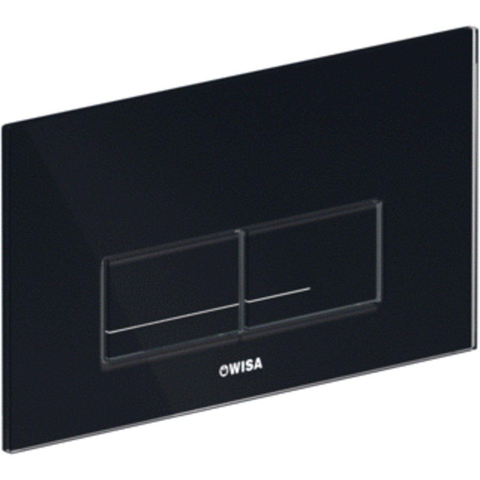 Wisa XT kantos dualflush bedieningsplaat glas zwart SW64015