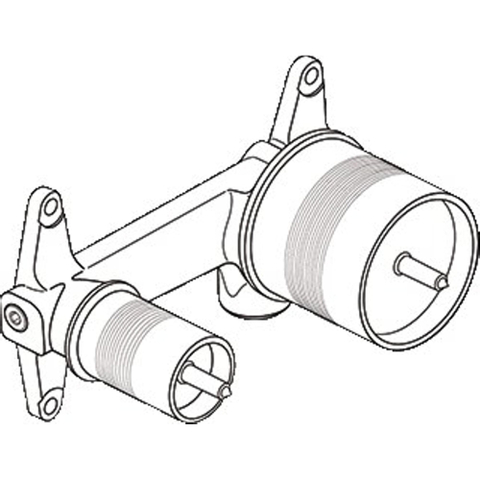 Ideal Standard inbouwdeel voor 2 gats wandkraan chroom 0466289