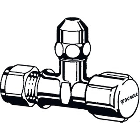 Schell robinet d'arrêt d'angle avec bouton 10x15mm chrome 0440257