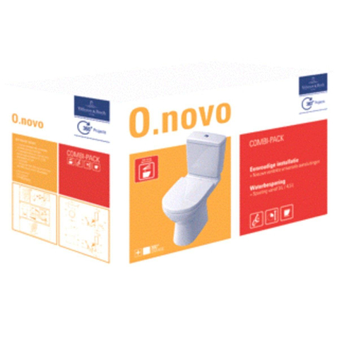 Villeroy & Boch O.novo combipack duobloccombinatie - met quickrelease en softclose zitting ceramic alphin - White Alpine (glans wit) 0124170