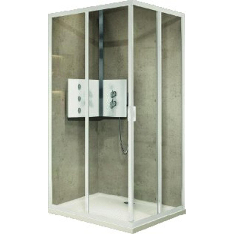 Novellini Lunes 2.0 accès d'angle A avec portes mortier jointuresantes 117/120x195cm matchroom/clair SW96499
