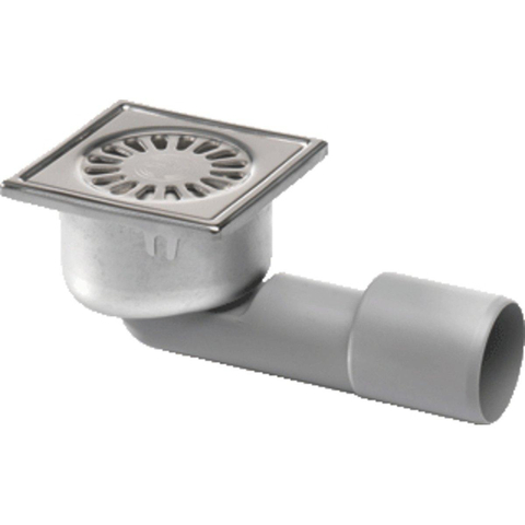 Van den Berg Siphon de sol inox sortie latérale et verticale 40mm 10x10cm 2300306