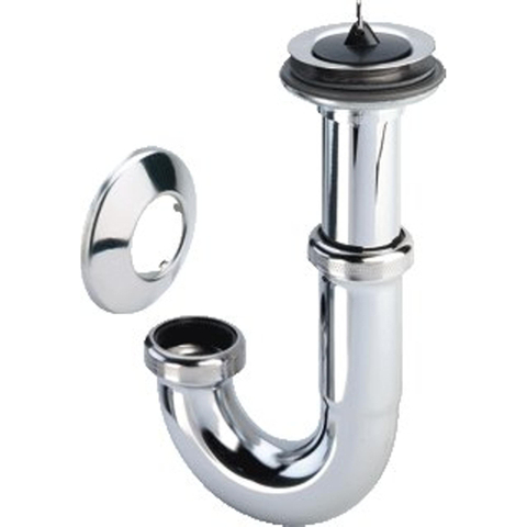 Viega siphon à tube de bonde sans tube mural 5/4 avec rosace chrome 0500275