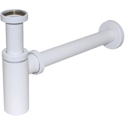 De Beer Siphon design 5/4\X32Mm Avec tube mural Blanc mat" SW278546