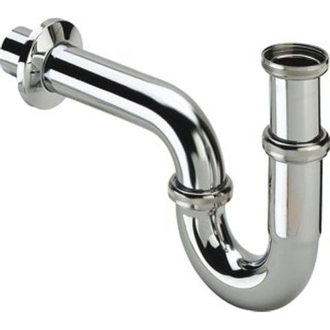 Viega buissifon met muurbuis met rozet 5/4 chroom 0500143
