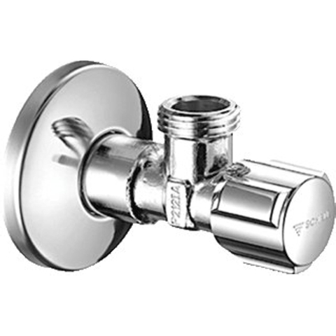 Schell Comfort robinet d'angle d'arrêt 1/2x1/2 avec raccord à vis de serrage chrome GA90996