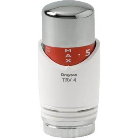 Drl Drayton bouton de thermostat de radiateur chrome/blanc SW126180