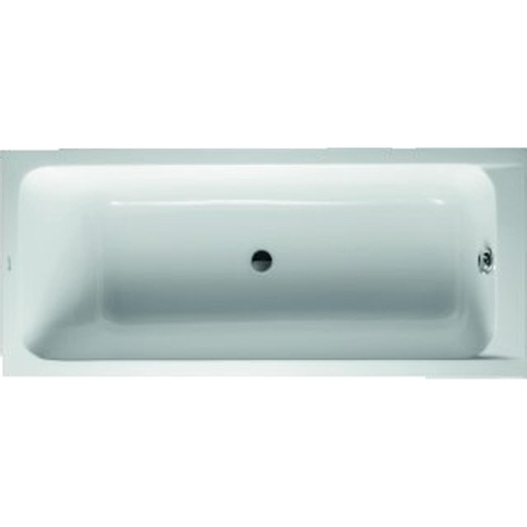 Duravit D-code Kunststof bad acryl rechthoekig - 170x75x40cm - zonder poten (afvoer in het midden) - glans wit 0297514