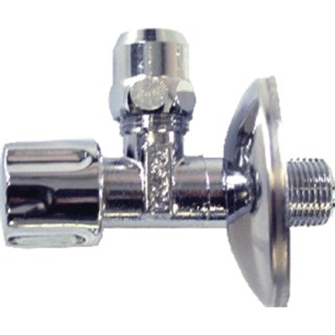 De Beer Robinet d'arrêt d'angle 1/2" Ex. x 10 mm Raccord à compression Chrome GA74832