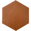 SAMPLE Ceralto Serrano Plank vloer- en wandtegel - 17.5x20cm - hexagon - R10 - mat terrae (oranje) SW1170693