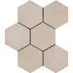 Ceralto Rovino Concrete Vloer- en wandtegel hexagon 18x21cm 9.5mm R9 porcellanato Corda SW24188