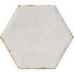 Cir cotto del campiano carrelage mural 15.8x18.3cm hexagonale bianco 10mm blanc brillant SW856413