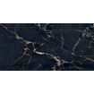 Abk Imoker Signoria Carrelage sol et mural 60x120cm - rectifié - aspect marbre - Port Gold brillant (noir) SW856533