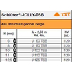 Schluter Jolly Dec.wnd.prf.L=300 H=10 Alu.Struct.gecoat beige SW855717