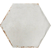 Cir Cotto del campiano Wandtegel 15.8x18.3cm Hexagon Bianco 10mm Glans Wit SW856413