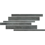 Floorgres Rawtech Tegelstroken voor vloer- en wand 21x40cm 10mm gerectificeerd R10 porcellanato Coal SW94087