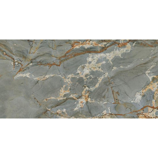 Abk imoker Signoria Carrelage sol et mural - 60x120cm - rectifié - aspect marbre - Roma Imperiale brillant (gris)