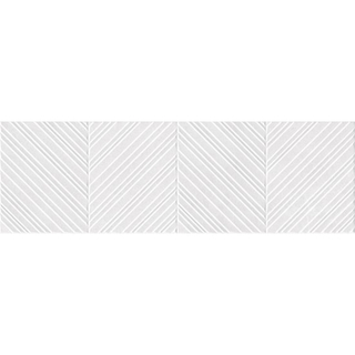 Colorker Premiere Carrelage mural décor - 31.6x100cm - 10.4mm - rectifié - Aquila White mat (blanc)