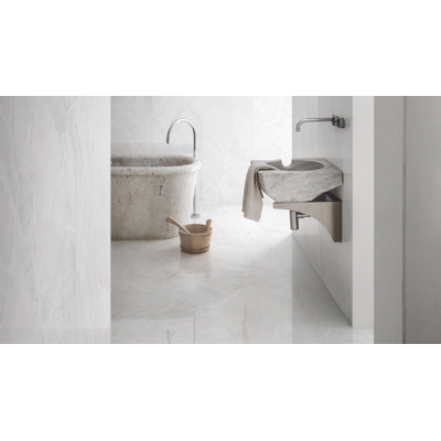 Marazzi Marble Look Carrelage de sol et de mur 120x120cm 6mm rectifié R9 porcellanato Onyx Bianco