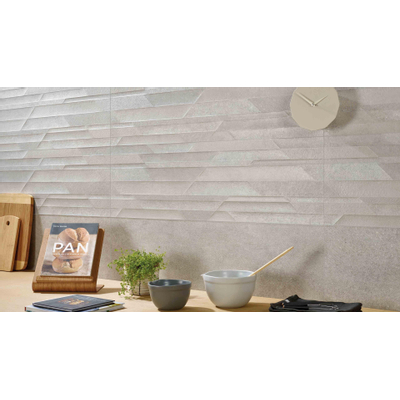 Colorker Neolith Carreau décoratif 32x100cm 9.7mm rectifié pâte blanche Grey