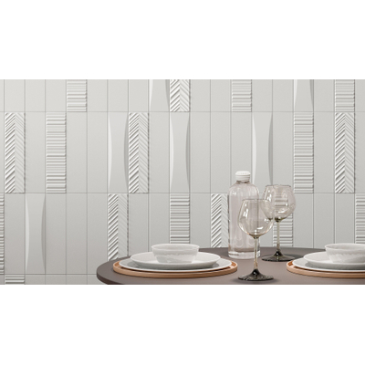 Ceralto Serrano Plank Bande décorative - 5x20cm - 9.0mm - Ice