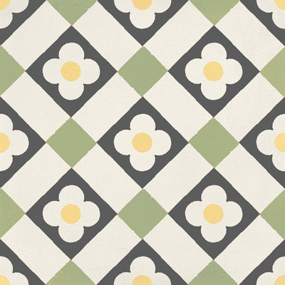 JOS. Hidro Vloertegel - 19.7x19.7cm - 8.3mm - Funflowers lime