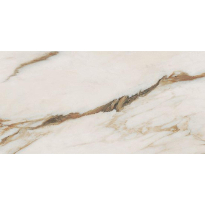 Abk imoker Signoria Carrelage sol et mural - 60x120cm - rectifié - aspect marbre - Calacatta Vena Oro brillant (beige)