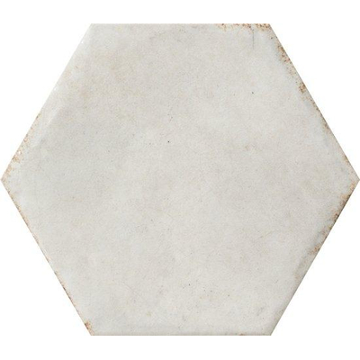 SAMPLE Cir Cotto del campiano Wandtegel 15.8x18.3cm Hexagon Bianco 10mm Glans Wit