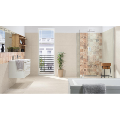 Ceralto Inlay Uno Wandtegel - 29.8x59.8cm - 8.0mm - Light beige