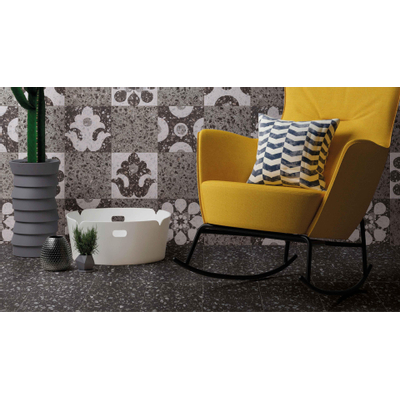 Jos. Venise Carrelage de sol et mural 20x20cm 10mm anti gel Nero Mat