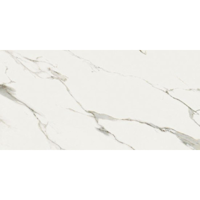 Abk imoker Signoria Carrelage sol et mural - 60x120cm - rectifié - aspect marbre - Calacatta Michelangelo brillant (blanc)