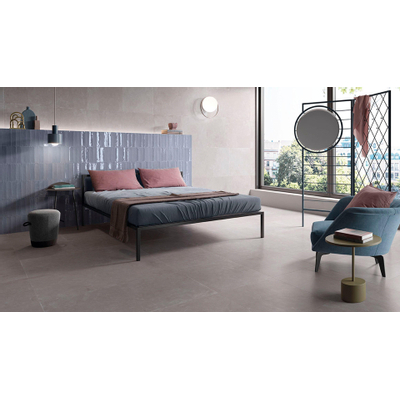 Ceralto Ivarno Grain Wandtegel 6x24cm 10mm Blu Avio