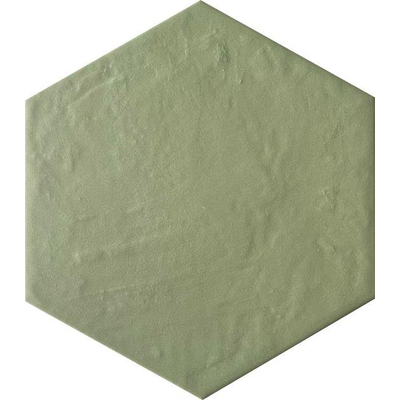 SAMPLE Ceralto Serrano Plank vloer- en wandtegel - 17.5x20cm - hexagon - R10 - mat sage (groen)