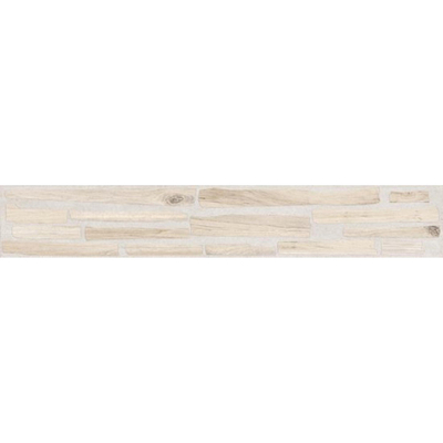 SAMPLE Ceralto Orsini Plank fushion Vloertegel - 20x120cm - 8mm - gerectificeerd - R10 - houtlook decor - mat white (wit)