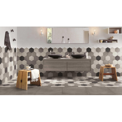 Ceralto Rovino Concrete Carreau de sol - 18.2x21cm - 9.5mm - Poussière