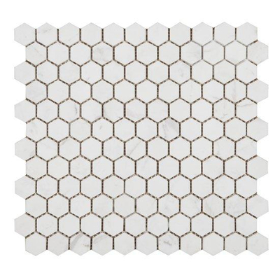 ORE CERAMICS Hexagon Mozaiektegel - 29.5x29.5cm - 7.0mm - White